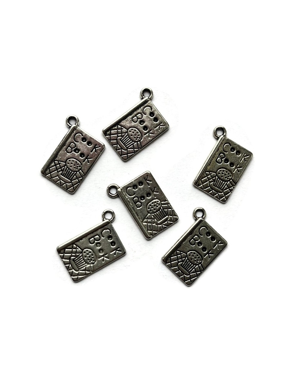 Zawieszka książka 19x12mm cyna - 3 szt.