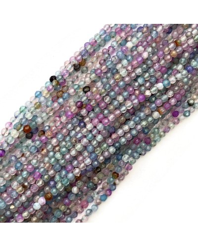 Agat kulka fasetowana 4mm sznurek mix