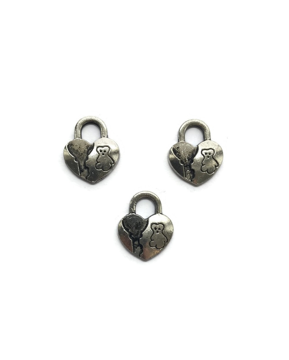 Zawieszka serce 19x16mm cyna