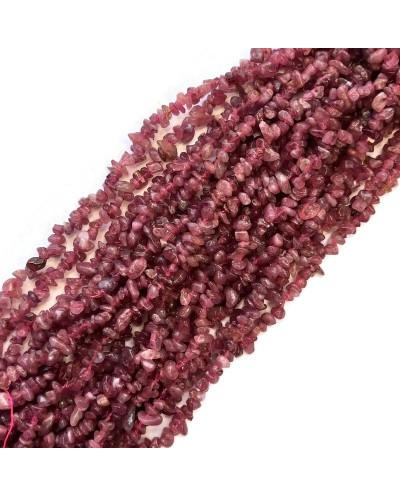 Kamień naturalny Turmalin różowy sieczka ok 3~5mm sznurek ok 39 cm