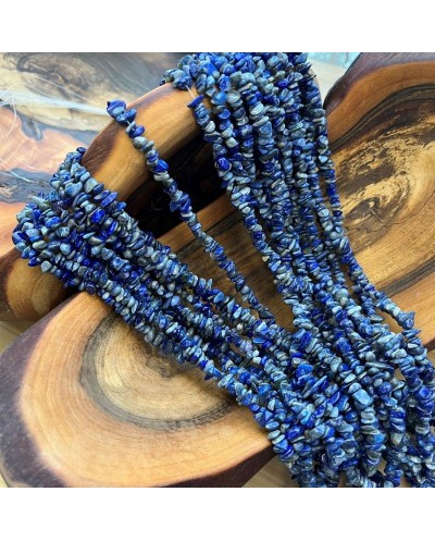 Lapis Lazuli  sieczka 5~3mm sznurek ok 80 cm