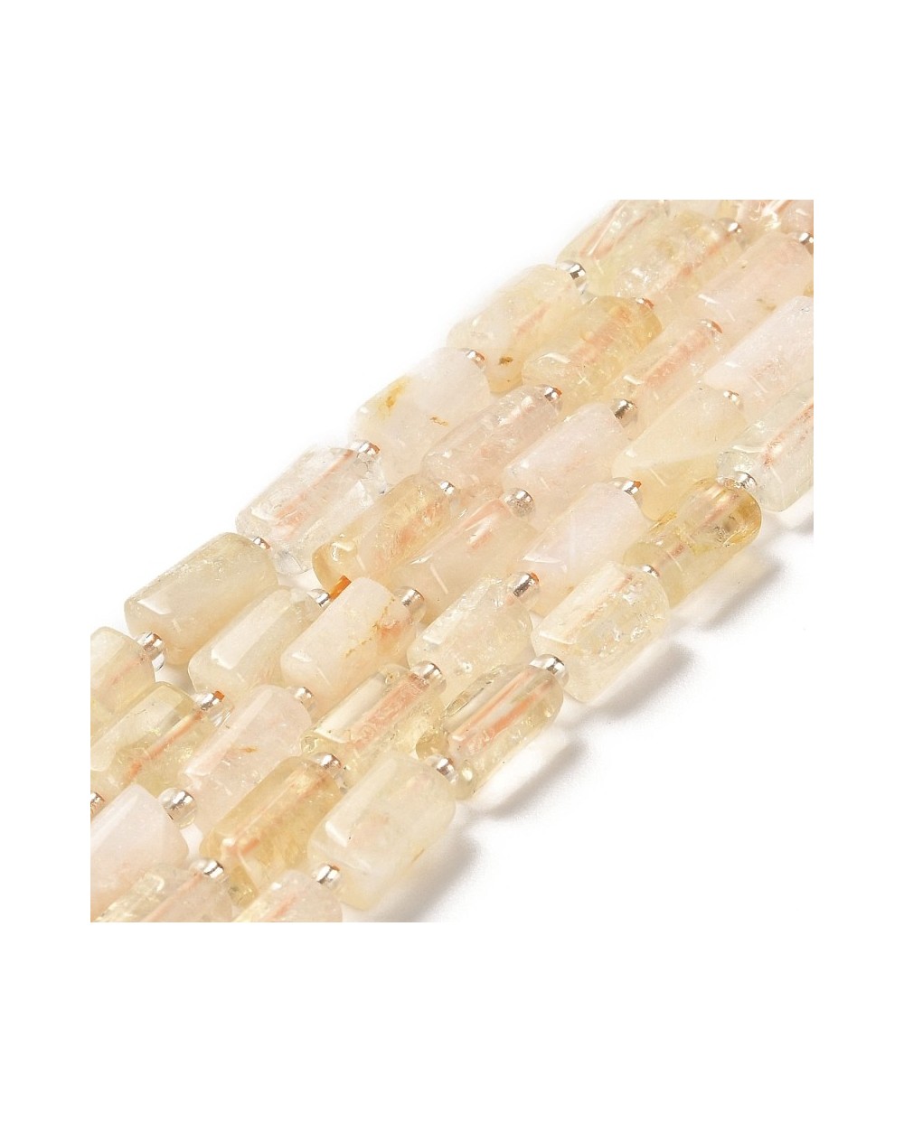 Kamień naturalny Cytryn walec ok 8.5~11x5.5~6.5mm sznurek