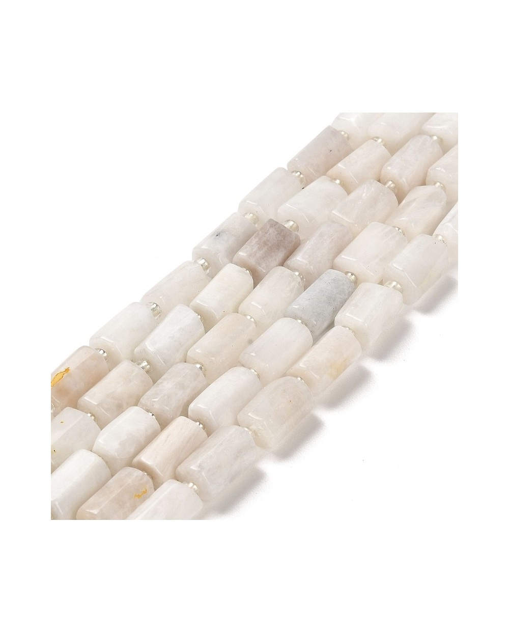 Kamień księżycowy walec ok 8.5~11x5.5~6.5mm sznurek