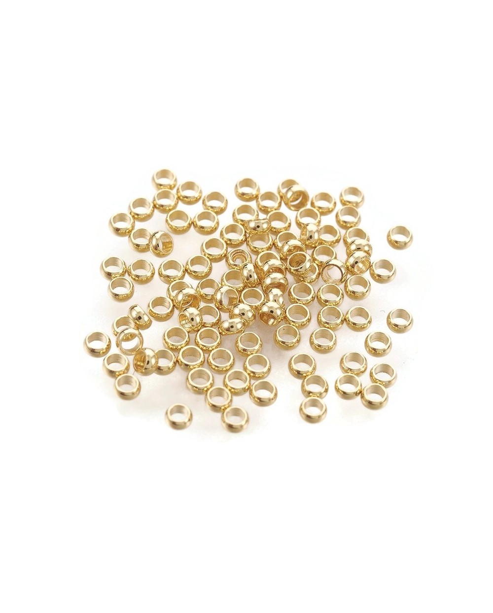 Kuleczki zaciskowe 1,9mm stal nierdzewna Złote