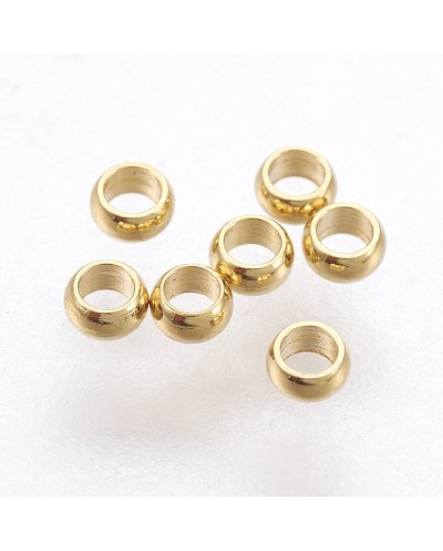 Kuleczki zaciskowe 1,9mm stal nierdzewna Złote