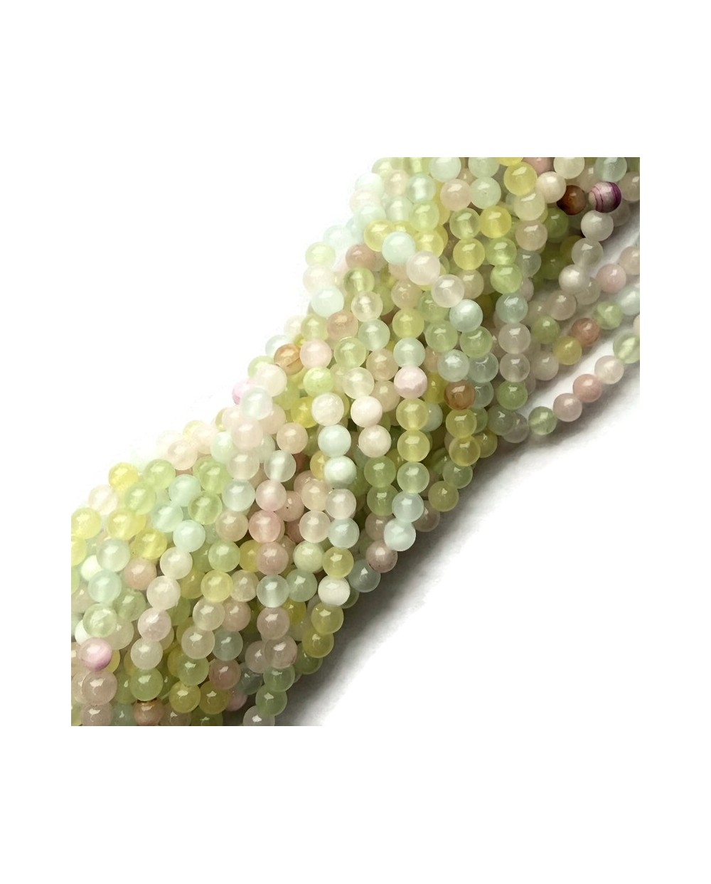Jadeit kulka gładka 4mm mix koralików