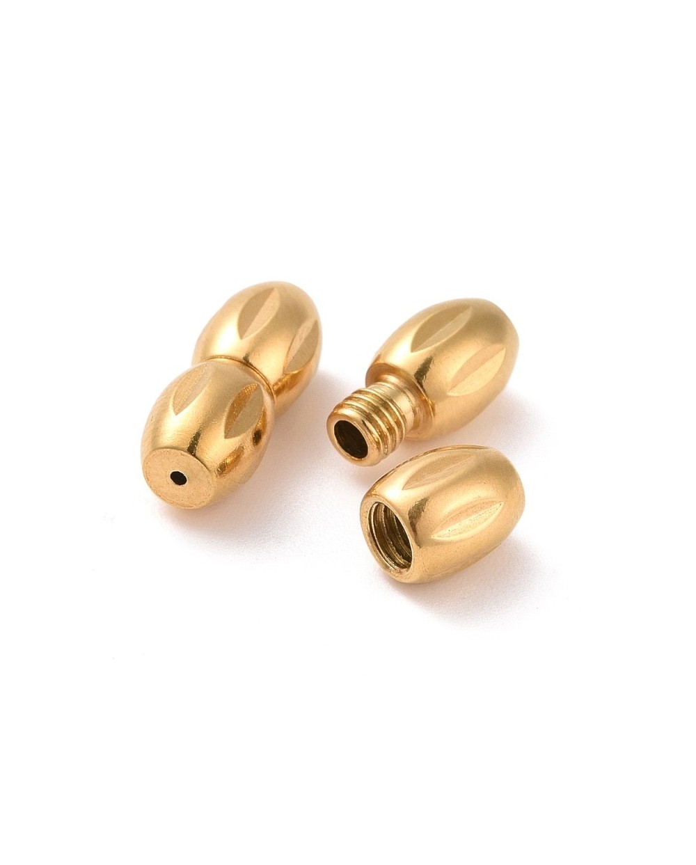 Zapięcie zakręcane 12x5mm stal nierdzewna złota