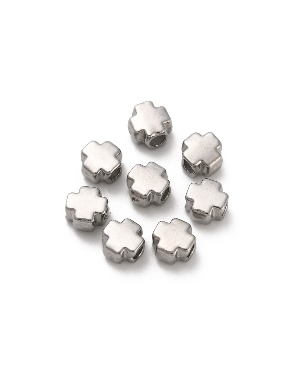 Przekładka ozdobna krzyżyk 4x4x2,5mm stal nierdzewna