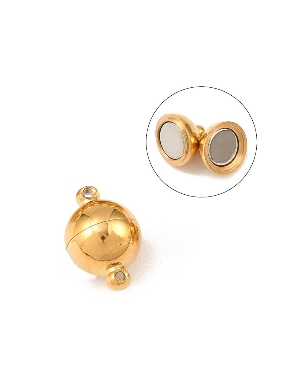 Zapięcie magnetyczne kulka 13,5x8mm stal nierdzewna