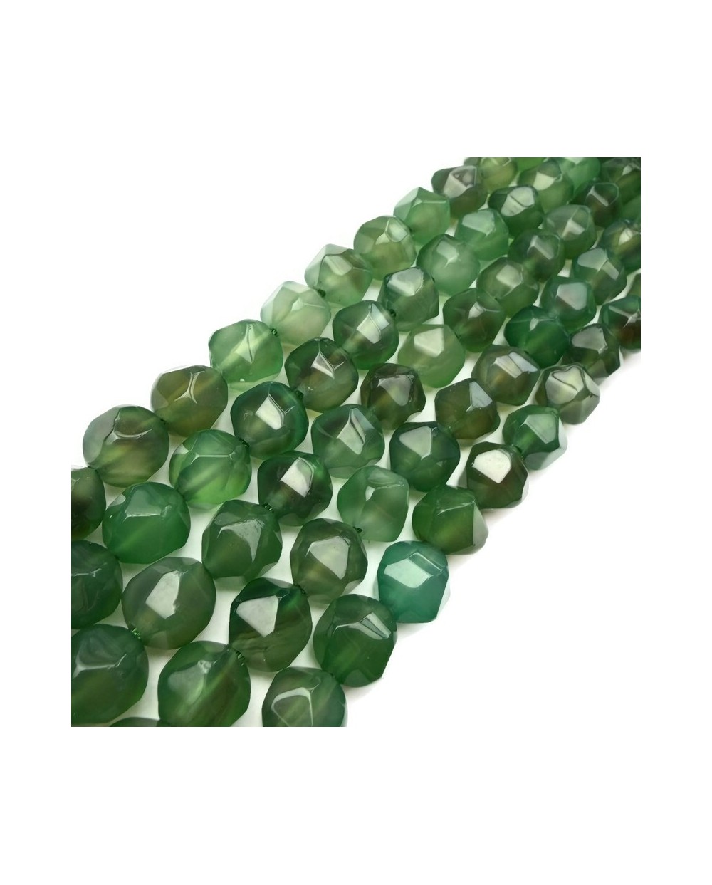 agat bryłka fasetowana 7~8x6~7.5x6~7.5mm sznurek szlif gwiezdny star cut