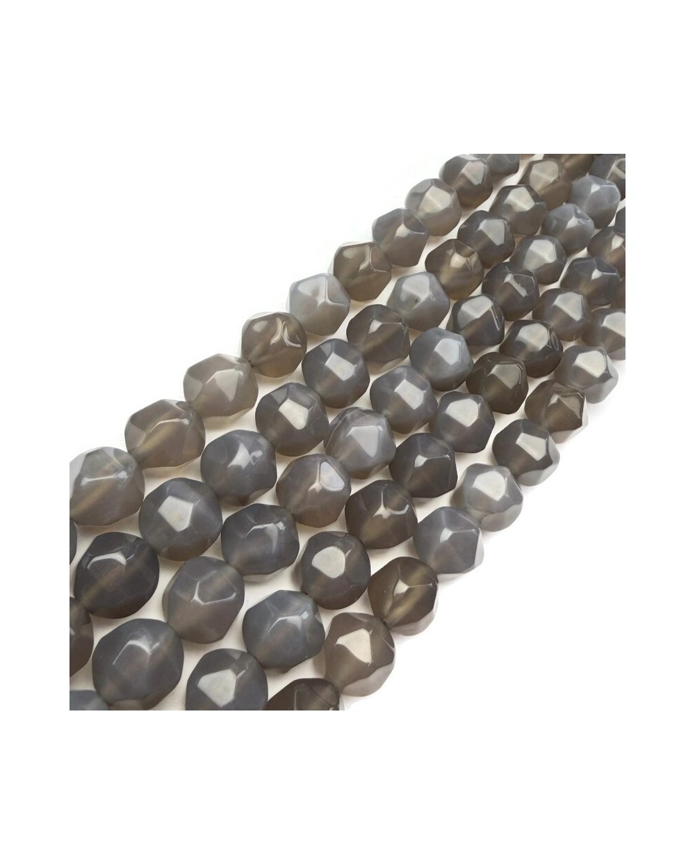 agat bryłka fasetowana 7~8x6~7.5x6~7.5mm sznurek szlif gwiezdny star cut