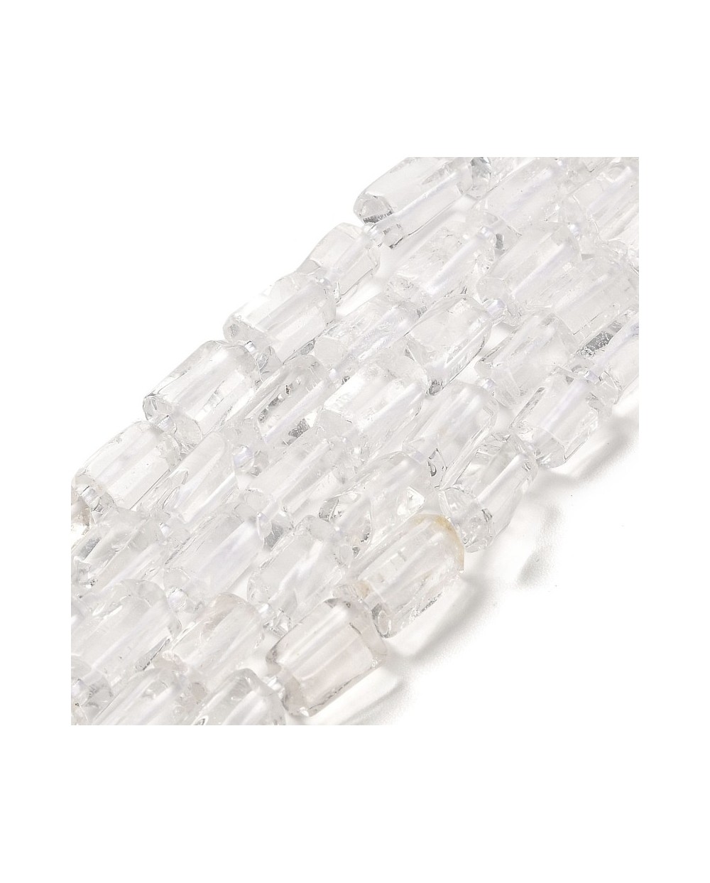 Kryształ Górski walec ok 8.5~11x5.5~6.5mm sznurek