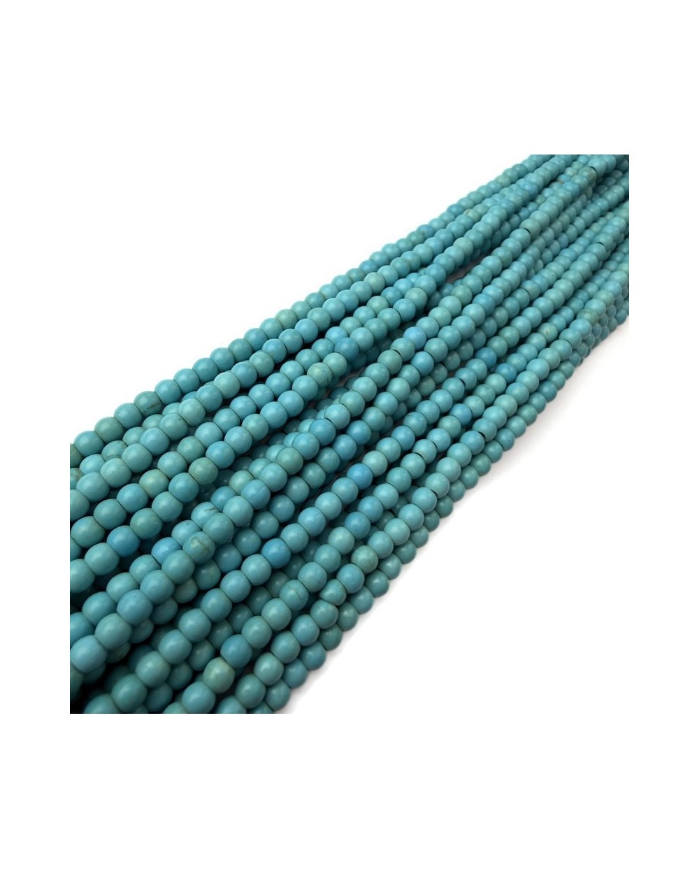 Howlit barwiony kulka gładka 4x3,5mm sznurek