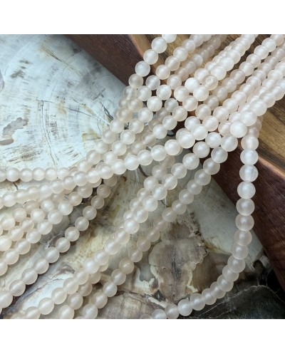 Kocie oko kulka gładka w rozmiarze 6mm, piękny efekt bezowego kociego oka