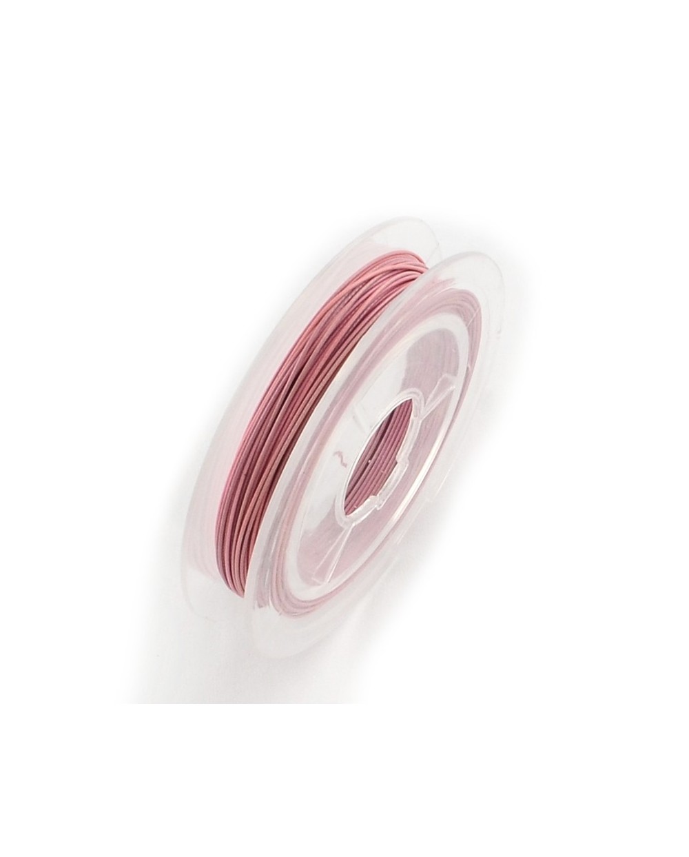 Linka stalowa jubilerska 0,38 mm-10 metrów różowa