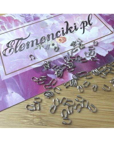 Zakończenie podkówka do linek 5x4.5x1.2mm stal nierdzewna SREBRNE
