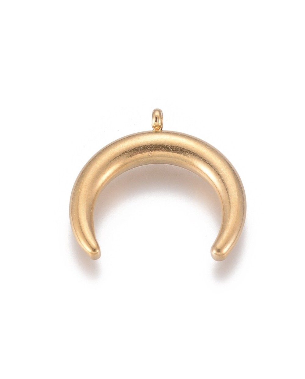 Zawieszka księżyc lunula 23x22x4mm stal nierdzewna złota