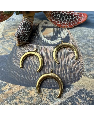 Zawieszka księżyc lunula 23x22x4mm stal nierdzewna złota