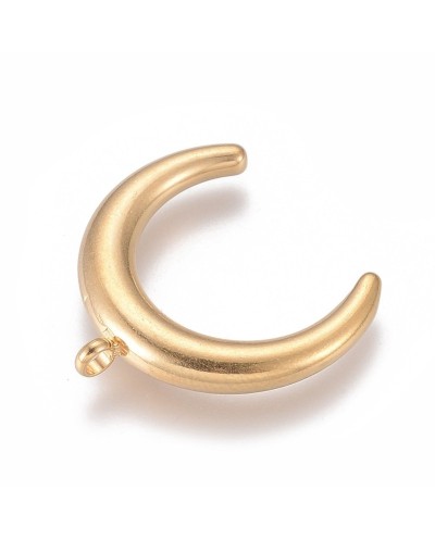 Zawieszka księżyc lunula 23x22x4mm stal nierdzewna złota