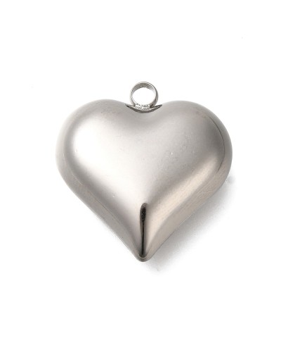 Zawieszka serce 19x17x7,5mm stal nierdzewna