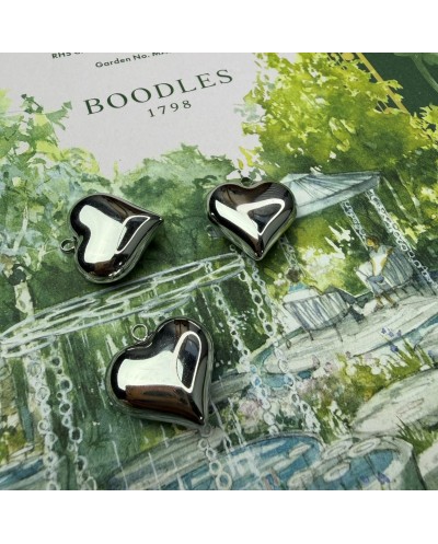 Zawieszka serce 19x17x7,5mm stal nierdzewna