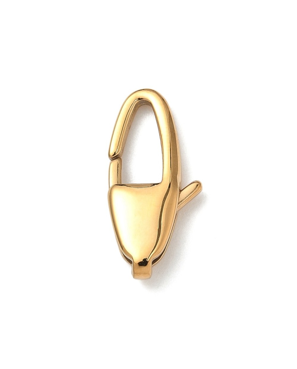 Karabińczyk łezka 21x10x4mm stal nierdzewna złota
