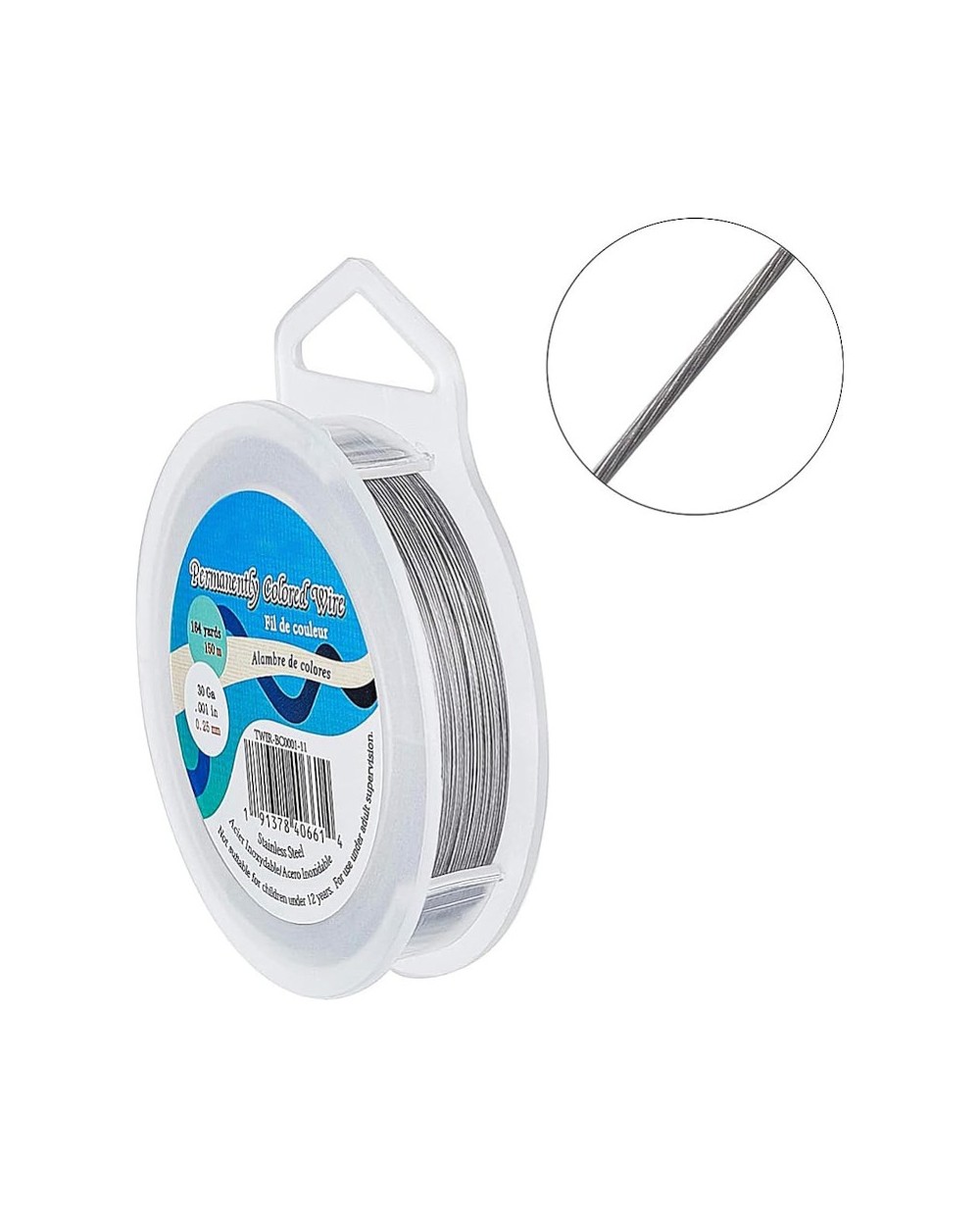 Linka stalowa jubilerska 0,25mm - 150 metrów srebrna premium