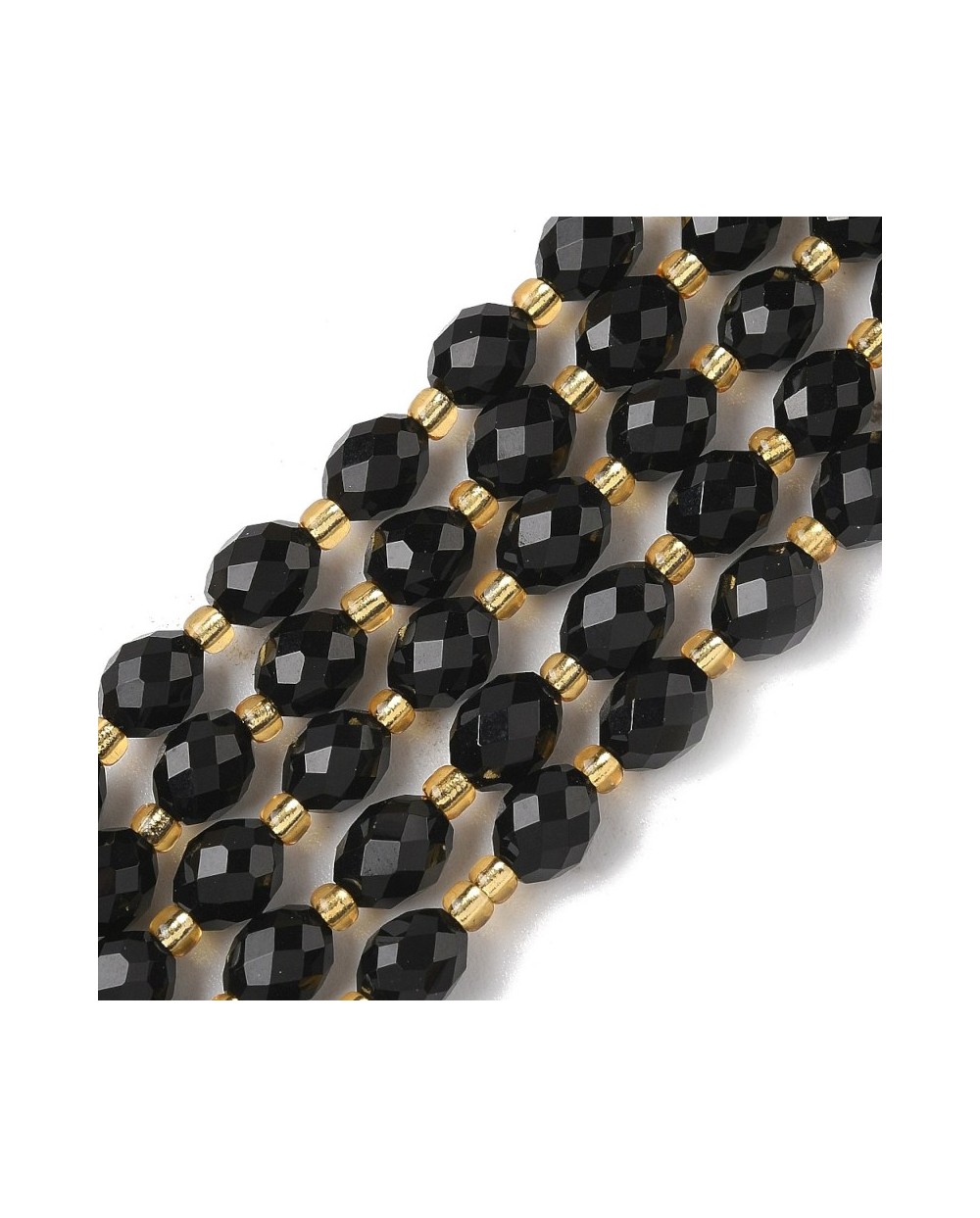 Kamień naturalny Agat oliwka fasetowana 7.5~8x6~7.5mm sznurek