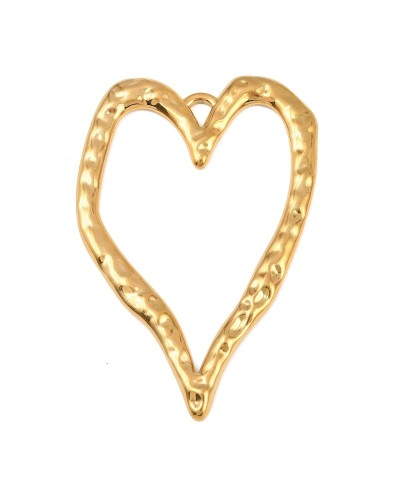 Zawieszka Serce 76x50x3mm stal nierdzewna złota