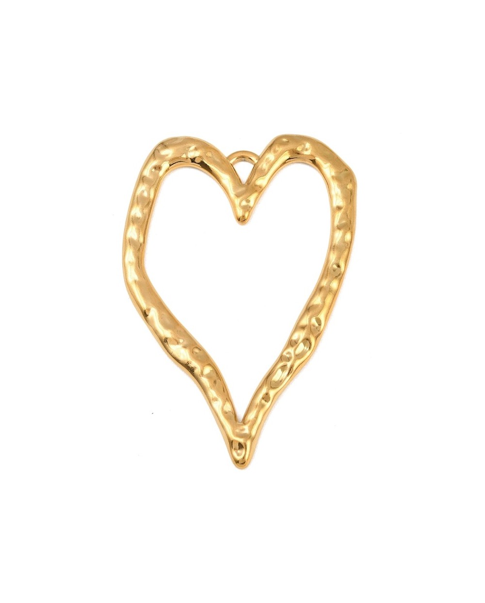 Zawieszka Serce 76x50x3mm stal nierdzewna złota