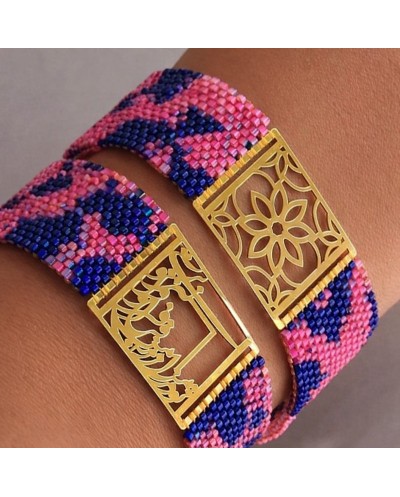 Łącznik kwiatek ozdobny 30x20x1mm stal nierdzewna złota