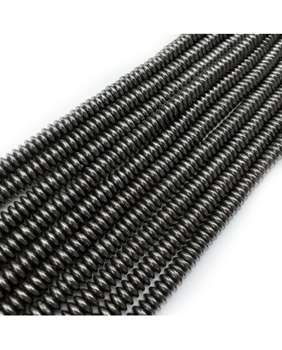 Kamień naturalny Hematyt dysk oponka ok 4x1-1,5mm naturalny