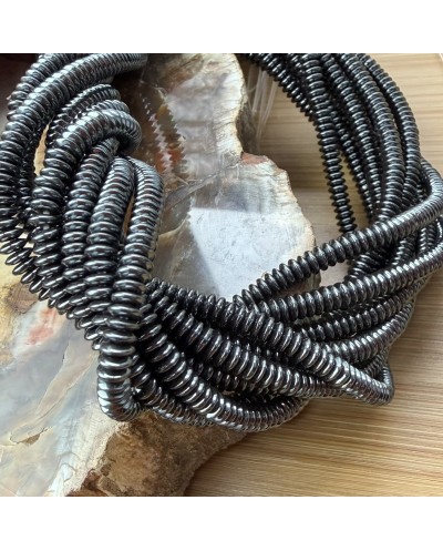 Kamień naturalny Hematyt dysk oponka ok 4x1-1,5mm naturalny