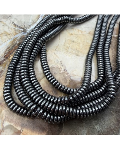 Kamień Naturalny Hematyt dysk oponka 6x2mm naturalny