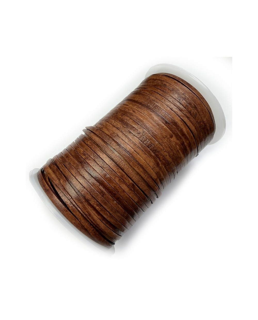 Rzemień naturalny Indyjski Płaski 3x1mm Dark Brown
