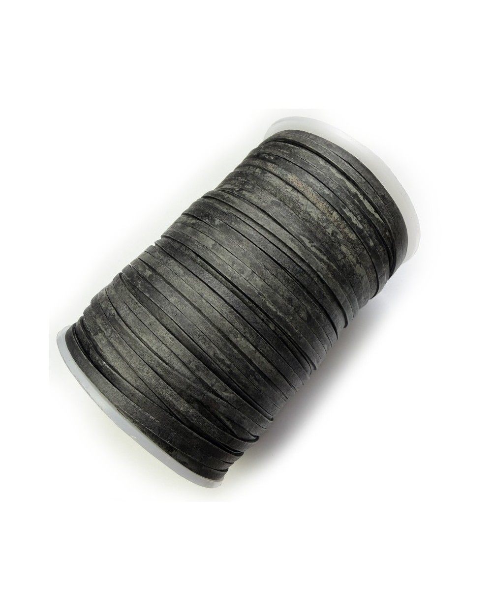 Rzemień naturalny Indyjski Płaski 3x1mm Szary mix