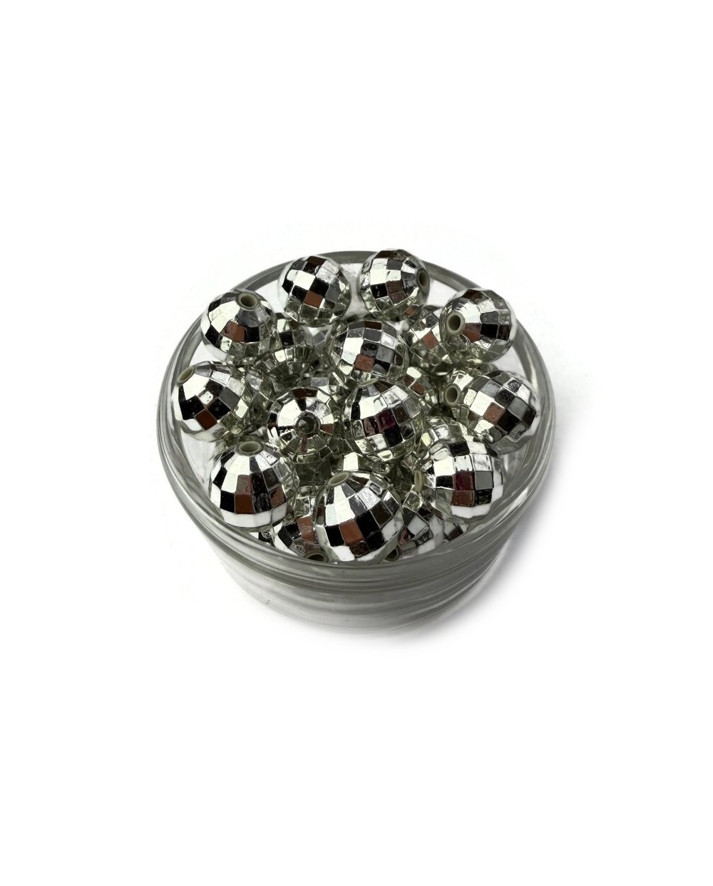 Kulki akrylowe 10mm fasetowane opakowanie 50 sztuk