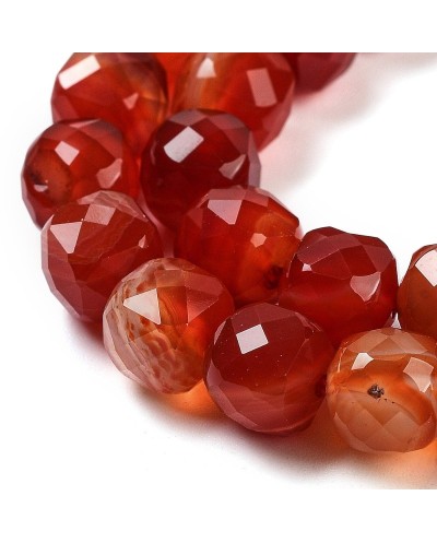 Kamień naturalny Agat kostka fasetowana ok 7x8x7mm sznurek mix