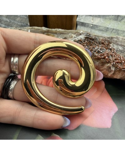Zawieszka Spirala 58x57x4,5mm stal nierdzewna złota