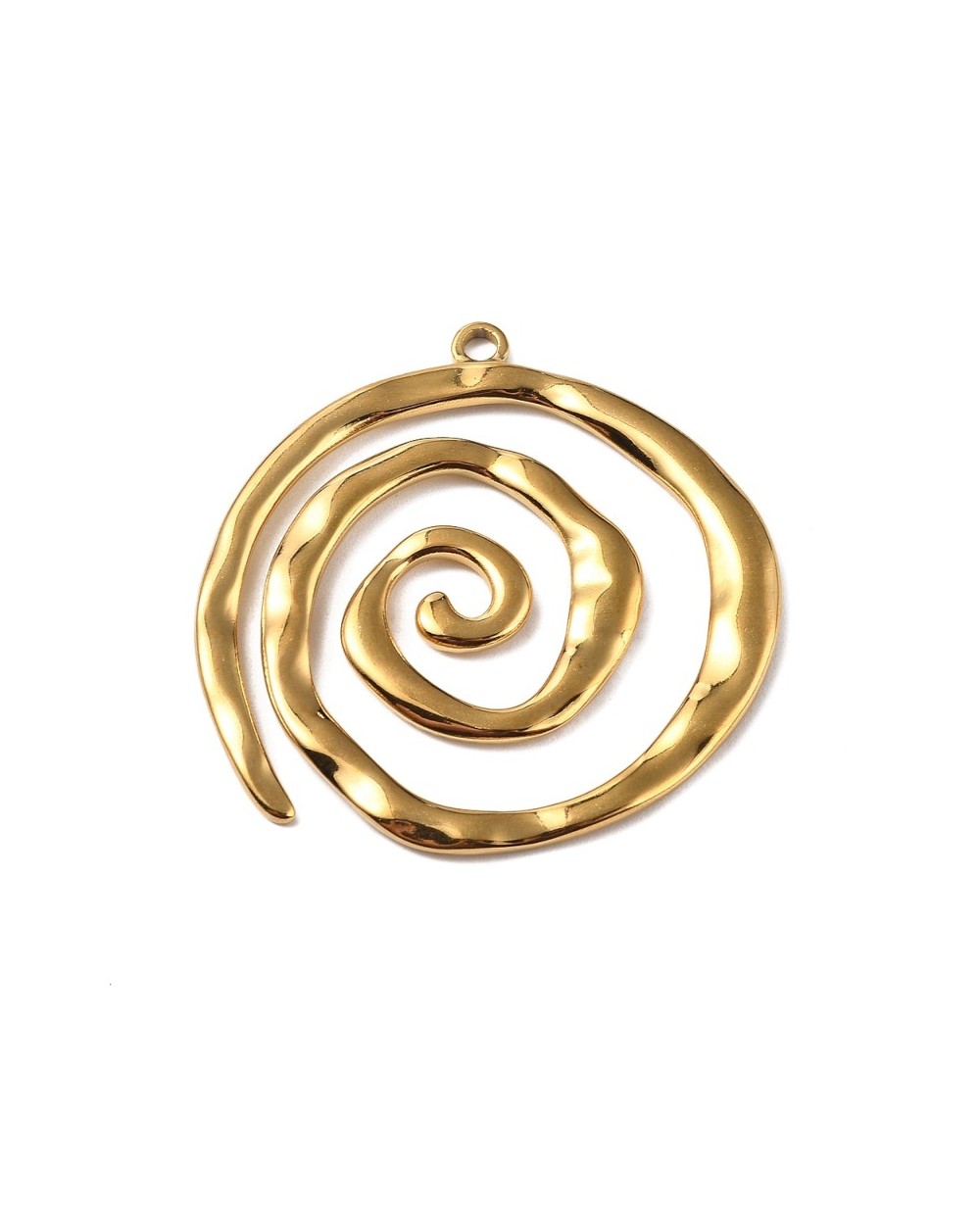 Zawieszka Spirala 41x42x2mm stal nierdzewna złota
