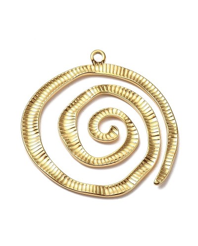 Zawieszka Spirala 41x42x2mm stal nierdzewna złota