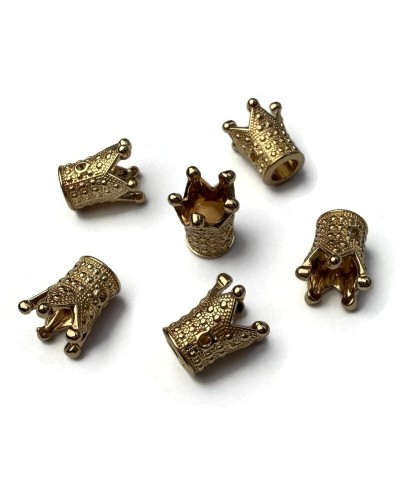 Hematyt korona 13x11x12mm jasno złoty