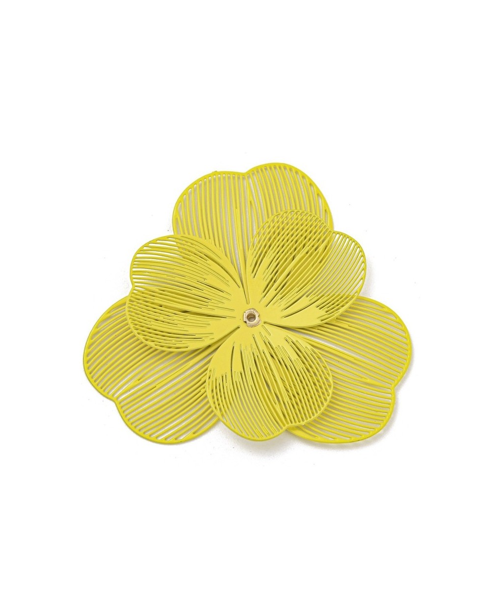 kopia Zawieszka kwiatek 43x45x2mm stal nierdzewna emaliowana żółty