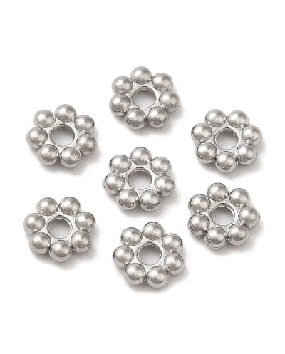Przekładka do koralików kwiatek 3x1mm stal nierdzewna