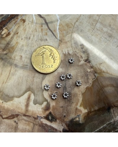 Przekładka do koralików kwiatek 3x1mm stal nierdzewna