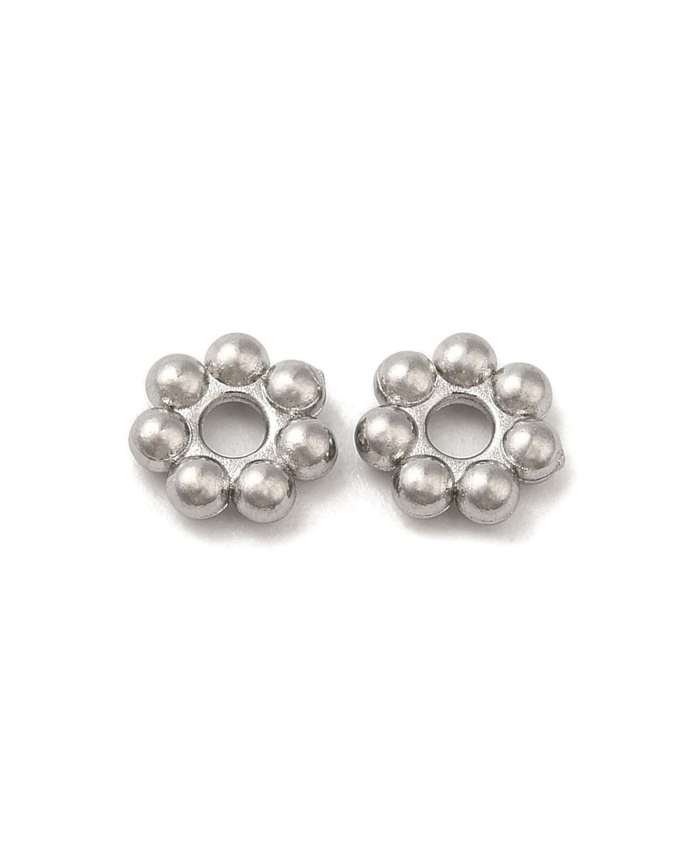 Przekładka do koralików kwiatek 6x1,7mm stal nierdzewna