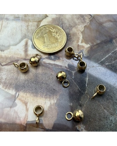 Krawatka do podwieszania 7x4x3mm stal nierdzewna złota