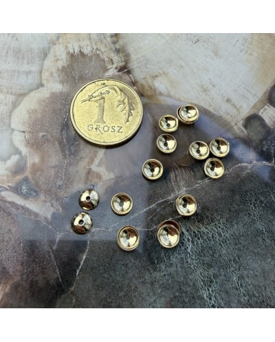 Nakładka na koraliki 4x1,2mm stal nierdzewna złota