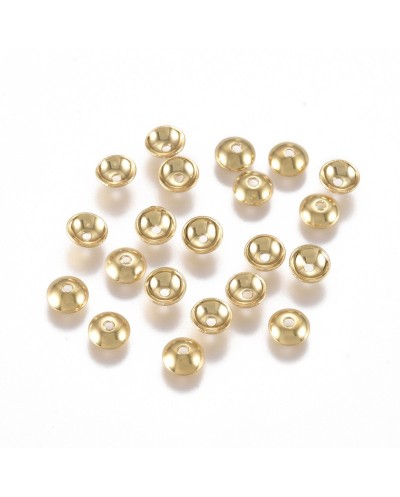 Nakładka na koraliki 4x1,2mm stal nierdzewna złota