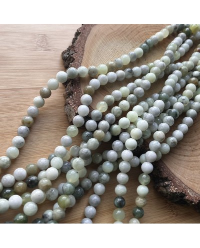 Kamień naturalny Jadeit kulka gładka ok 10mm zielony sznur